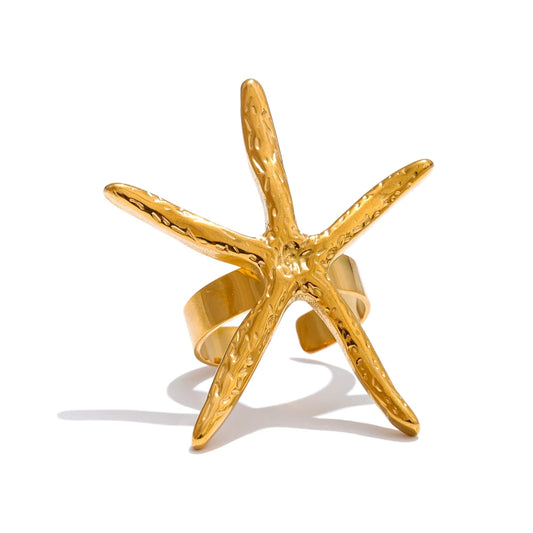Large Starfish Open Ring