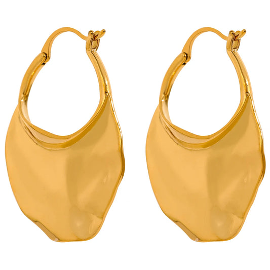 Chic Textured Huggie Hoop Earrings