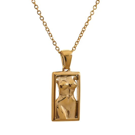Aria Square Pendant Necklace