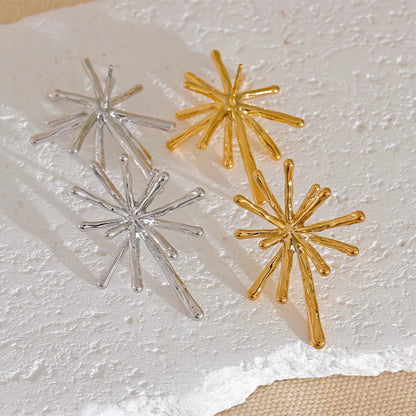 Textured Firework Stud Earrings