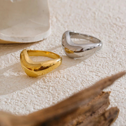 Geometric Gold Ring