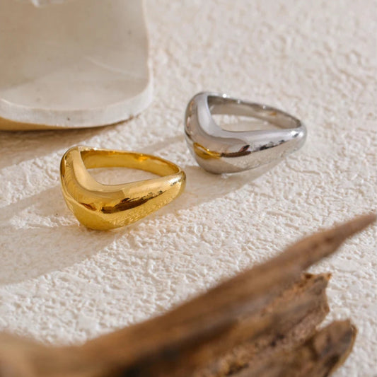 Geometric Gold Ring