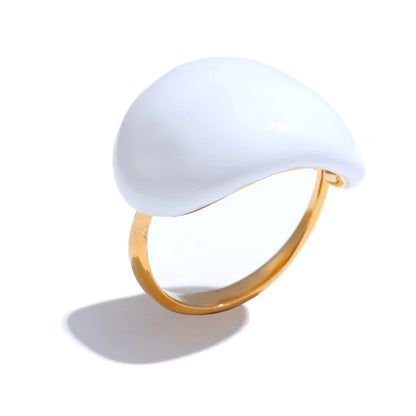Multicolor Enamel Adjustable Ring