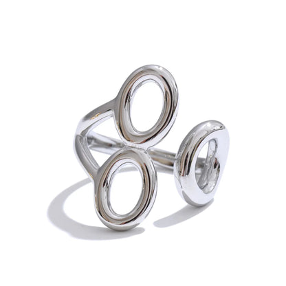 Adjustable Hollow Geometric Ring