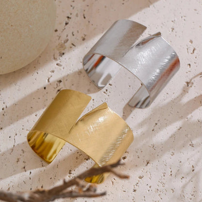 Wide Polished Cuff Bracelet