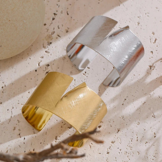 Wide Polished Cuff Bracelet