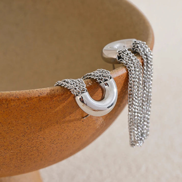 Long Tassel Drop Earrings