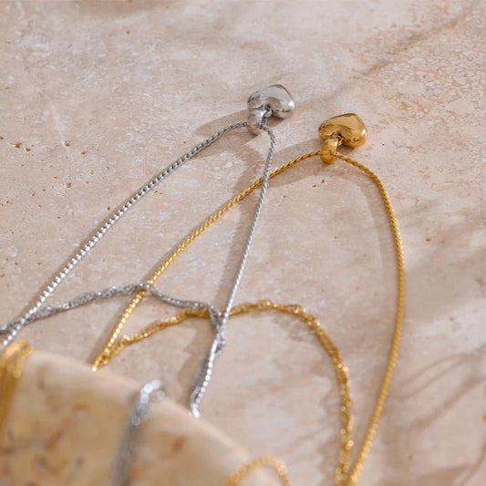 Double-Layer Heart Drop Necklace