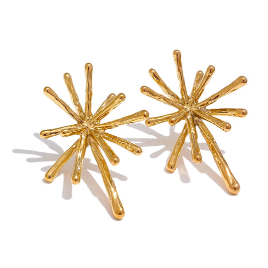Textured Firework Stud Earrings