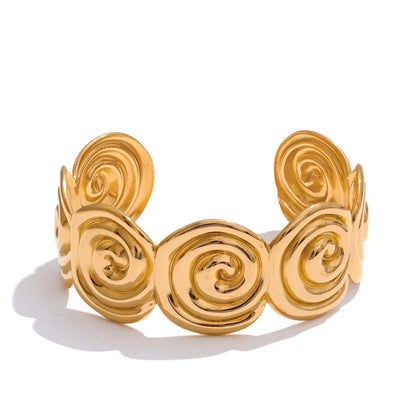 Shell-Inspired Open Cuff Bracelet