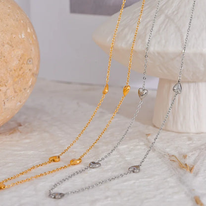 Delicate Heart Chain Necklace