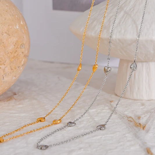 Delicate Heart Chain Necklace