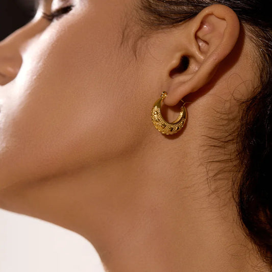 Heart Geometric Hoop Earrings