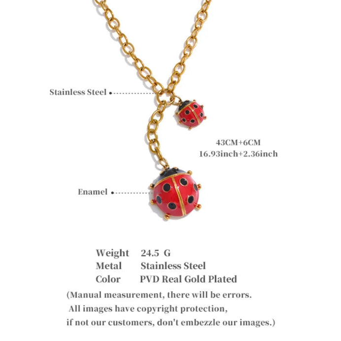 Red Ladybird Pendant Necklace