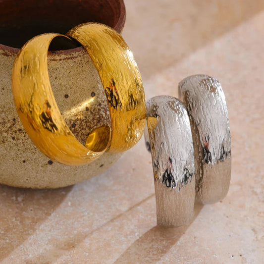 Polished C-Shaped Hoop Earrings