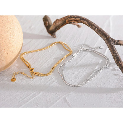 Double Layer Stainless Steel Anklet