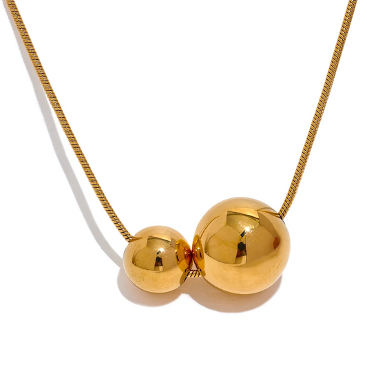 Round Ball Beads Pendant Necklace