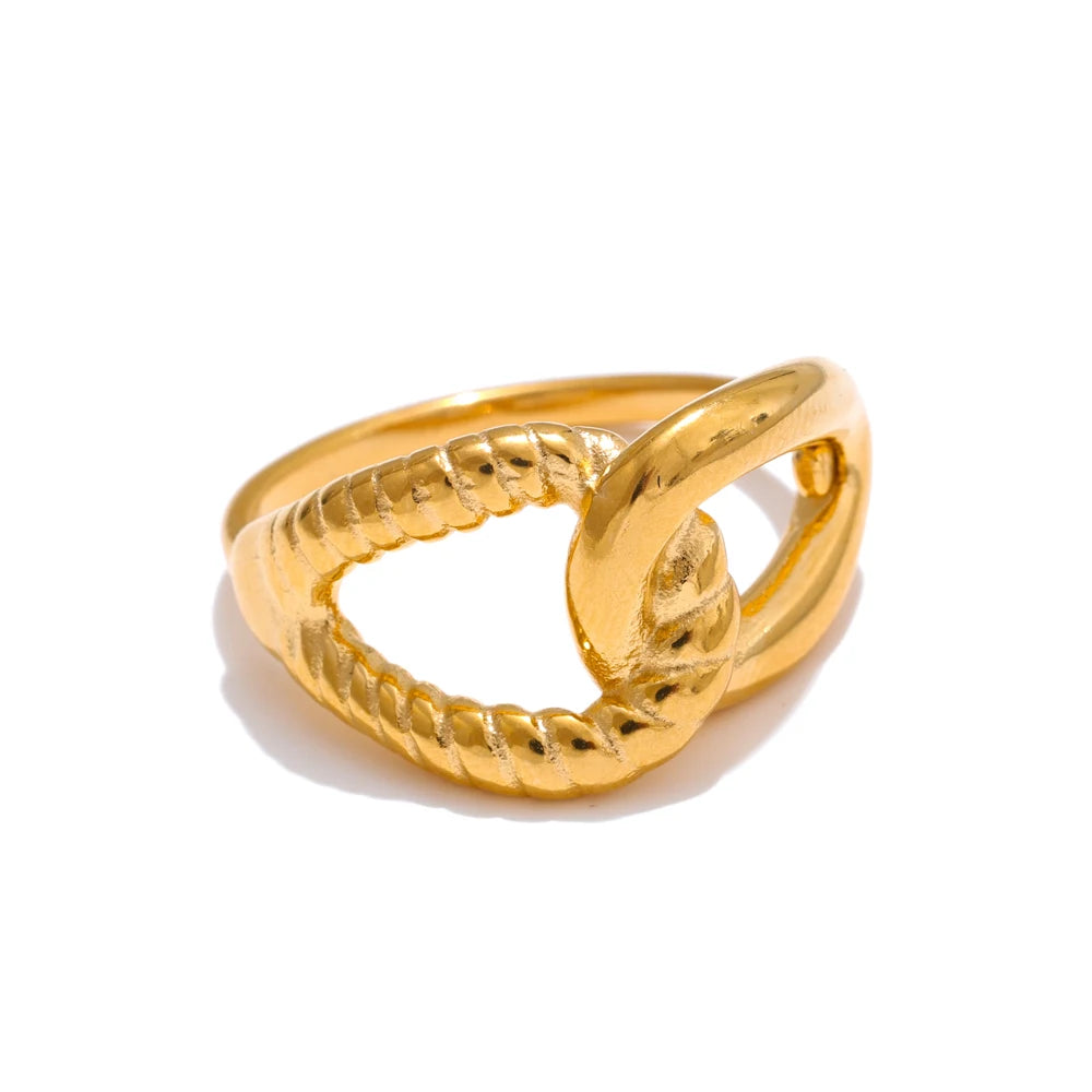Adjustable Hollow Knot Open Ring