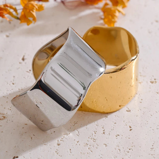 Wide Polished Cuff Bracelet
