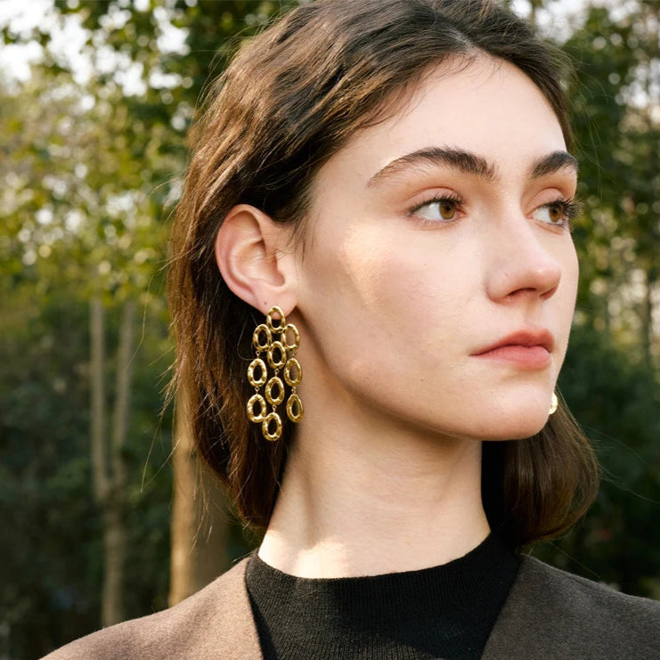 Geometric Drop Dangle Statement Earrings