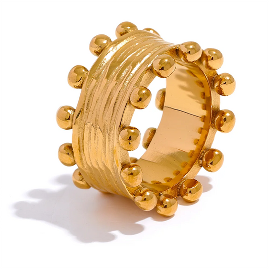 Bold Wide Texture Ring
