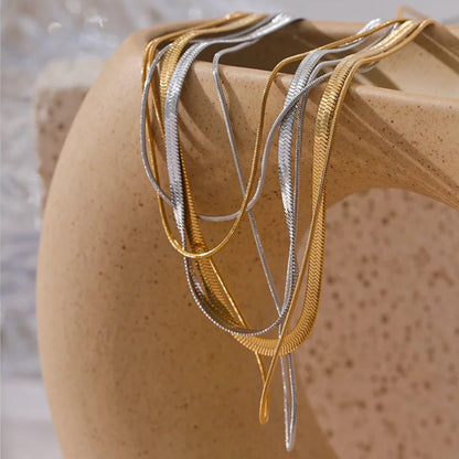 Layered Snake Chain Necklace