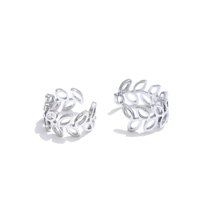 Hollow Leaf Ear Cuff Earrings