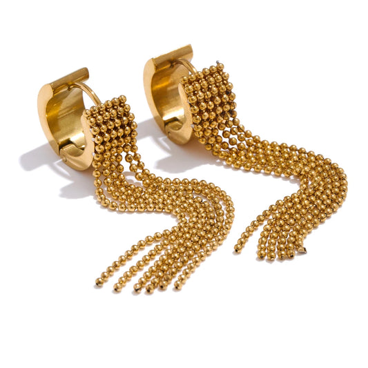 Nova Tassel Chain Drop Earrings
