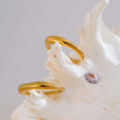 Minimalist Textured Gold Rings
