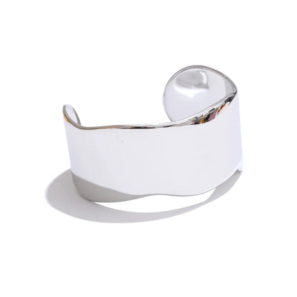 Wide Polished Cuff Bracelet