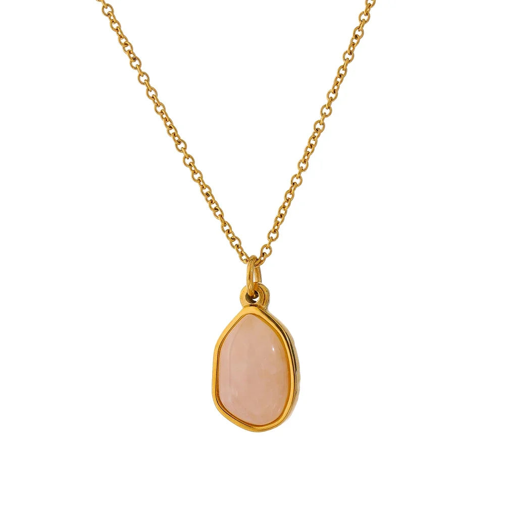 Crystal Teardrop Pendant Necklace