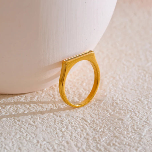 Delicate Gold Cubic Zirconia Ring