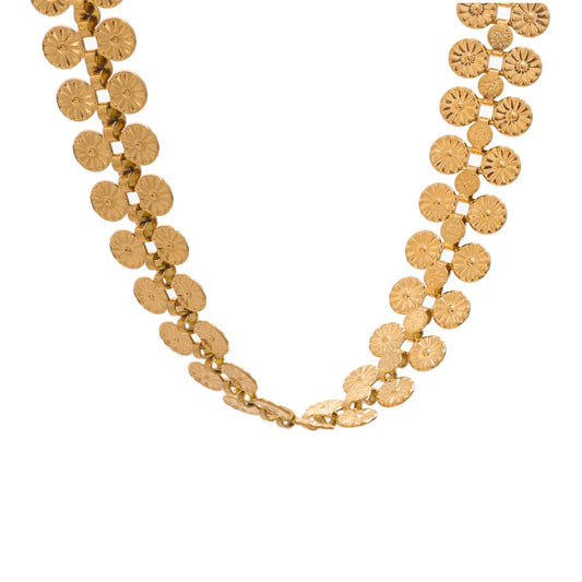 Coin Flower Necklace & Bracelet Set