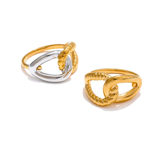 Adjustable Hollow Knot Open Ring