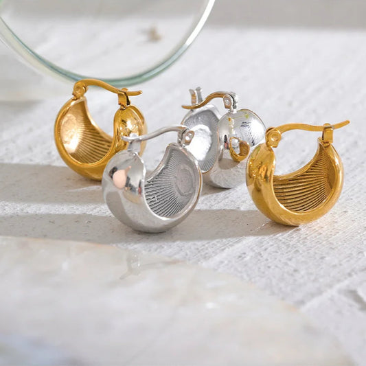 Chunky Geometric Hoop Earrings