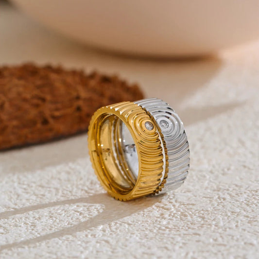 Striped Zircon Ring