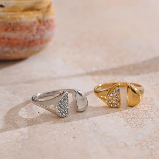 Heart-Shaped Zirconia Ring
