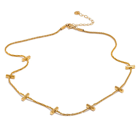 Gold & Platinum Tone Link Chain Necklace