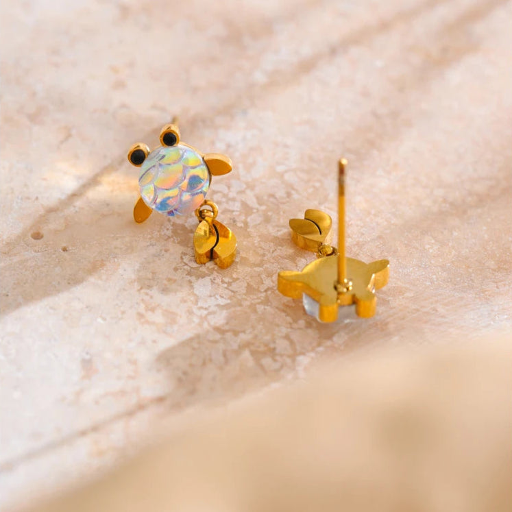 Colorful Resin Goldfish Dangle Earrings