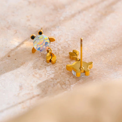 Colorful Resin Goldfish Dangle Earrings