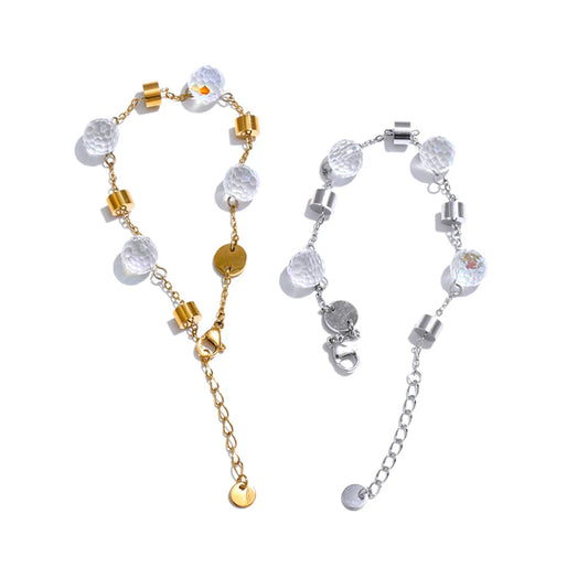 Crystal Chain Necklace & Bracelet Set