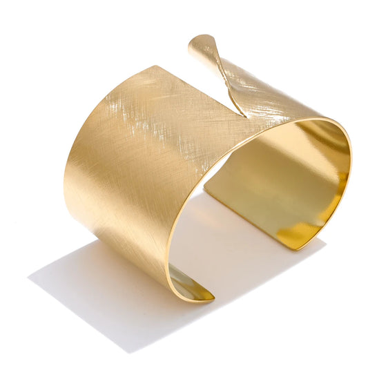 Wide Polished Cuff Bracelet