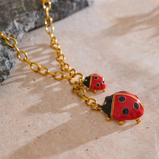 Red Ladybird Pendant Necklace