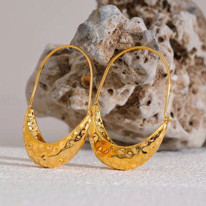 Golden Dangle Hoop Earrings