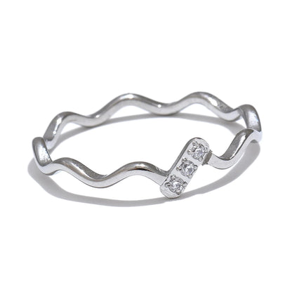 Minimalist Thin Cubic Zirconia Ring