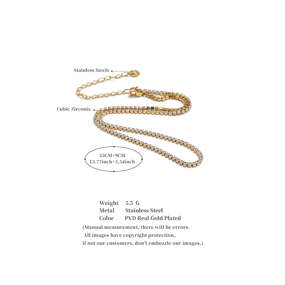 Elyra Zirconia Chain Necklace