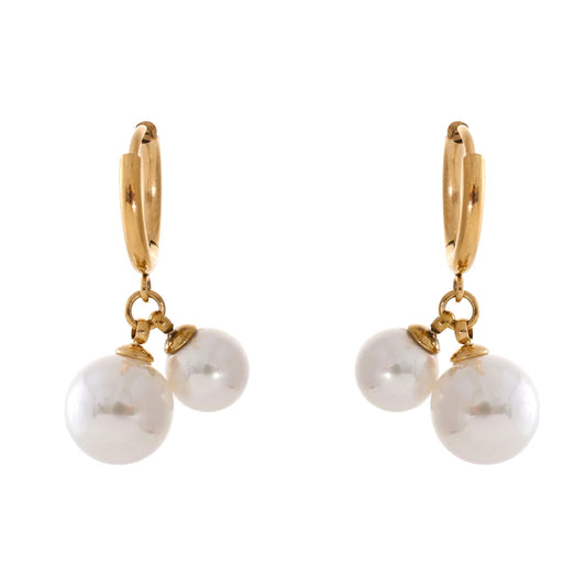 Korean-Style Pearl Drop Earrings