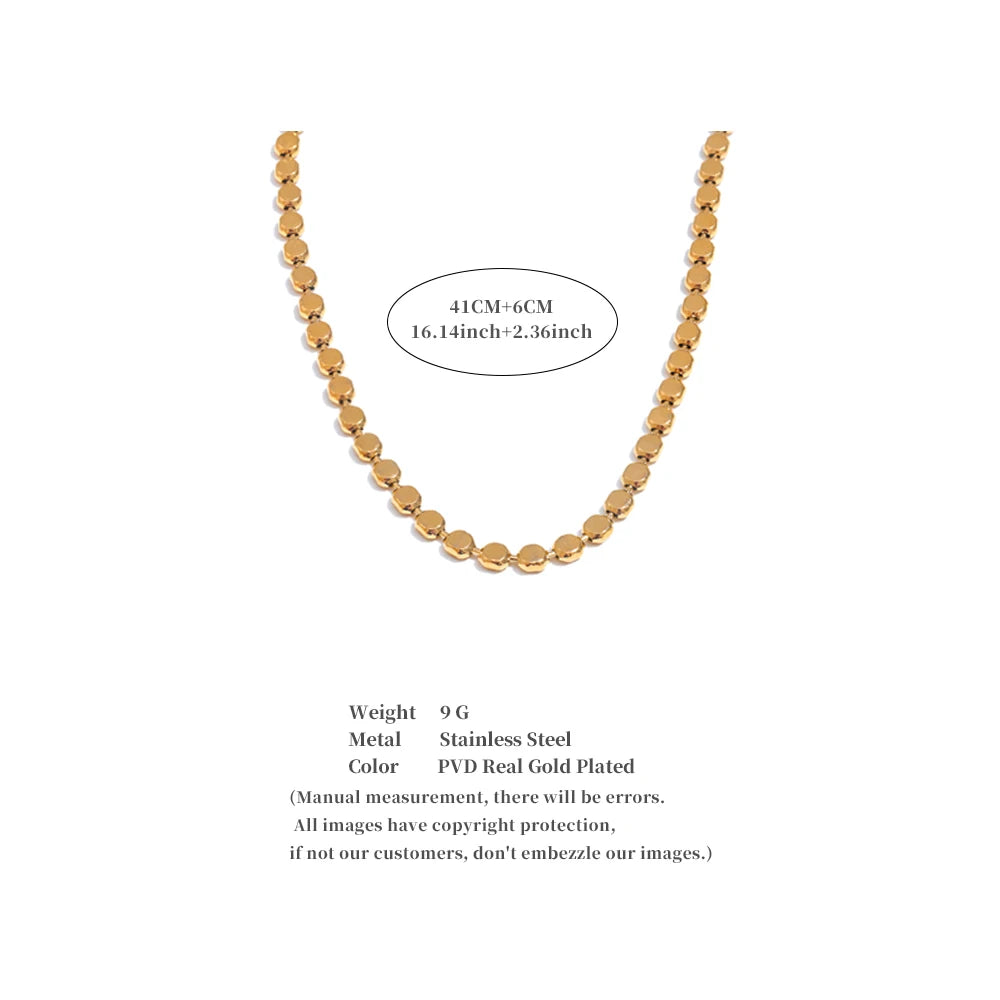 Cleo Bright Square Chain Necklace