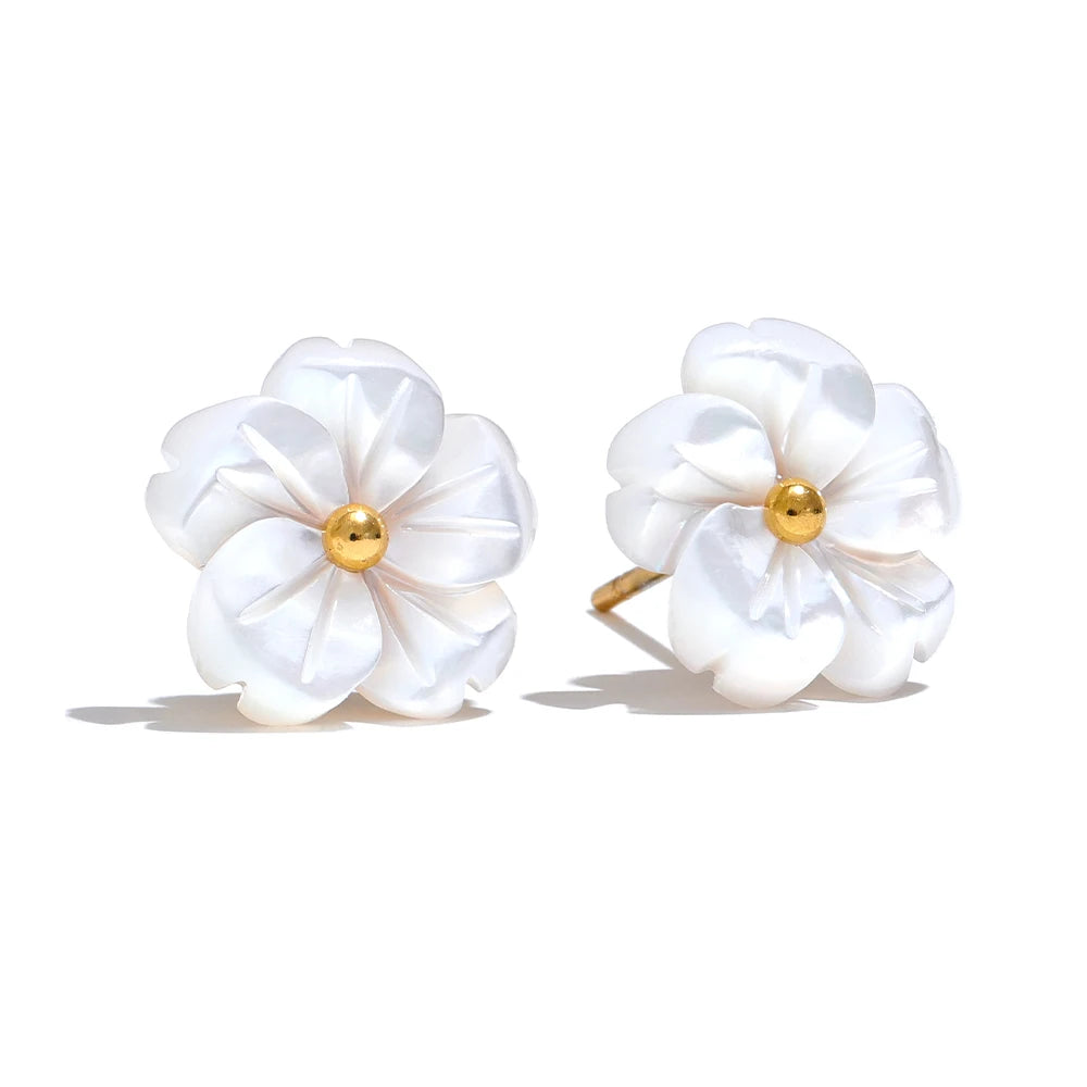Bloom Shell Stud Earrings