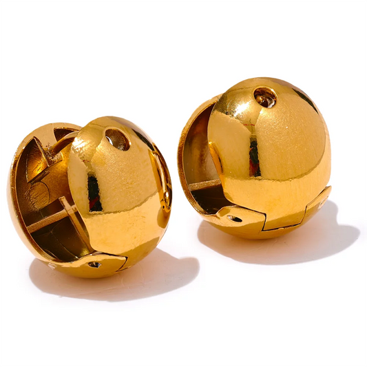 Smooth Hollow Round Hoop Earrings